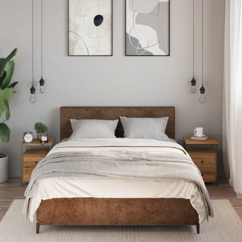 Nachttische 2 Stk. Artisan-Eiche 34x35,5x50 cm Holzwerkstoff
