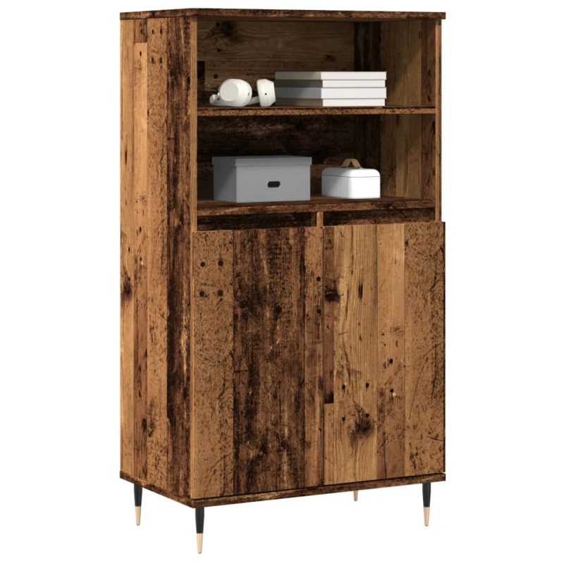 Highboard Altholz-Optik 60x36x110 cm Holzwerkstoff