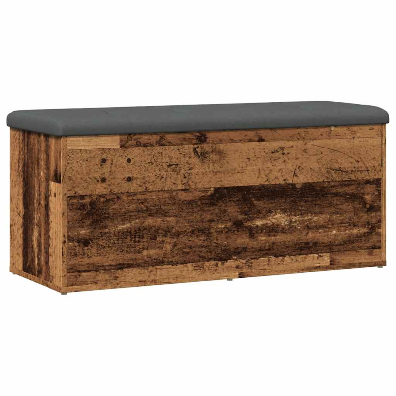 Sitzbank mit Stauraum Altholz-Optik 102x42x45 cm Holzwerkstoff