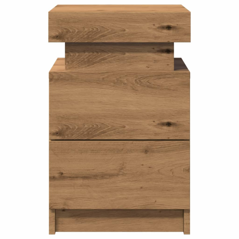 LED-Nachttisch Artisan-Eiche 35x39x55 cm Holzwerkstoff