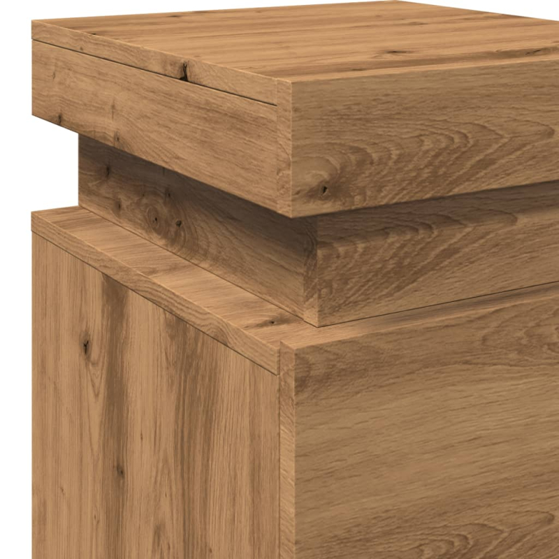 LED-Nachttisch Artisan-Eiche 35x39x55 cm Holzwerkstoff