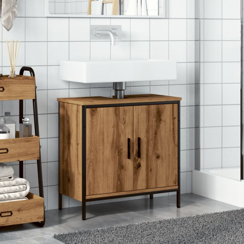 Waschbeckenunterschrank Artisan-Eiche 60x30x60 cm Holzwerkstoff