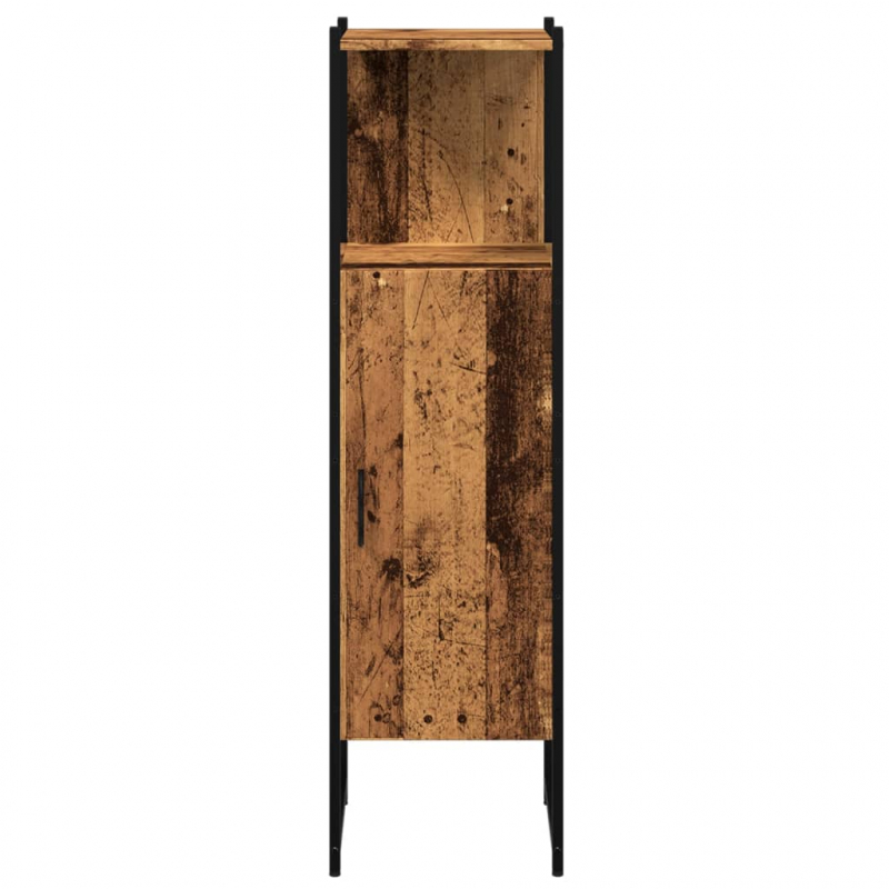 Badschrank Altholz-Optik 33x33x120,5 cm Holzwerkstoff