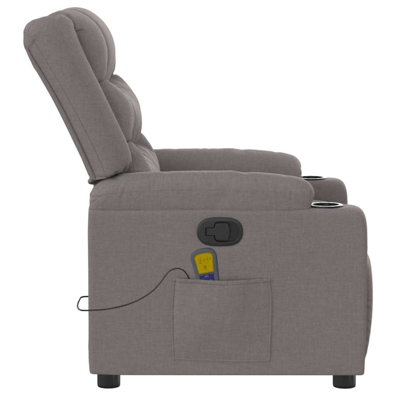 Massagesessel Taupe Stoff