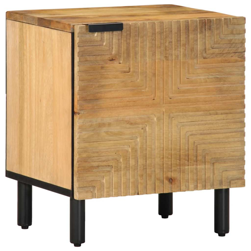 Nachttische 2 Stk. Braun 40x33x46 cm Massivholz Mango