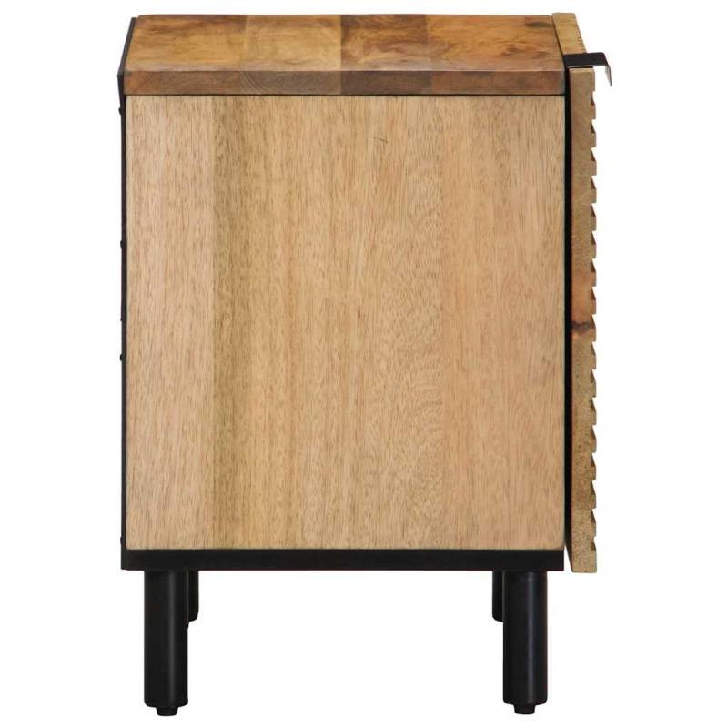 Nachttische 2 Stk. Braun 40x33x46 cm Massivholz Mango