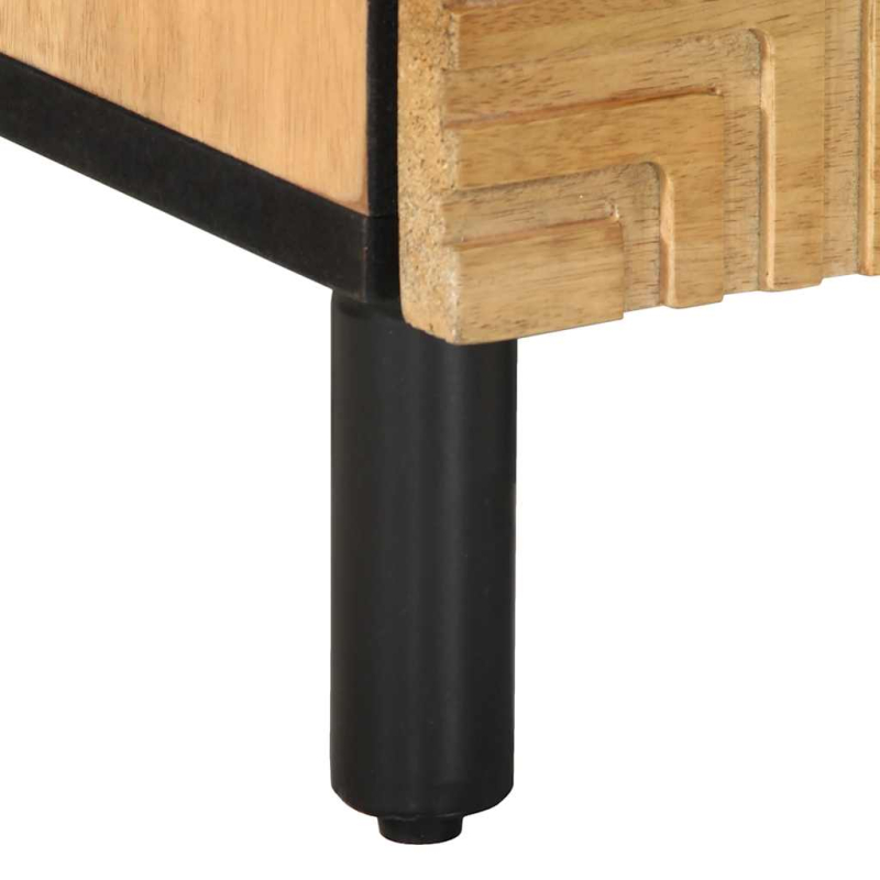 Nachttische 2 Stk. Braun 40x33x46 cm Massivholz Mango
