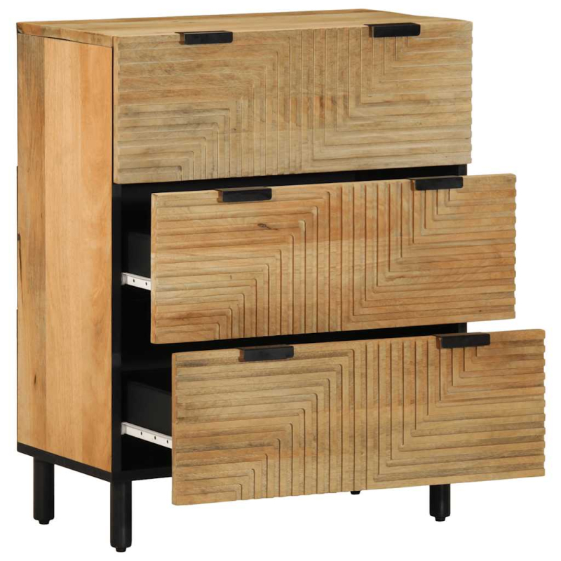 Sideboard Braun 60x33x75 cm Massivholz Mango