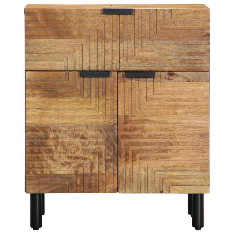 Nachttisch Braun 50x33x60 cm Massivholz Mango