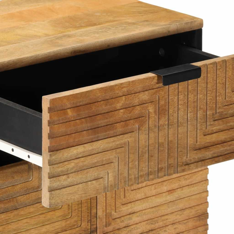 Nachttisch Braun 50x33x60 cm Massivholz Mango