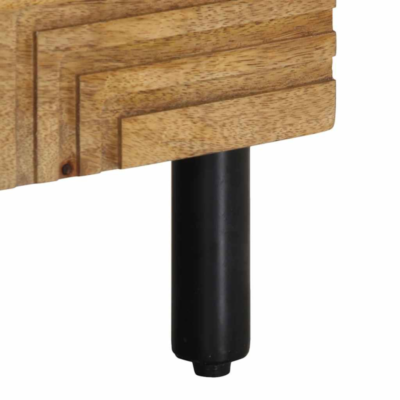 Nachttisch Braun 50x33x60 cm Massivholz Mango