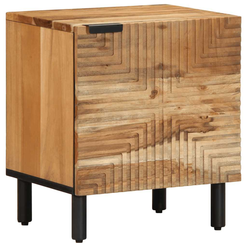 Nachttische 2 Stk. 40x33x46 cm Massivholz Akazie