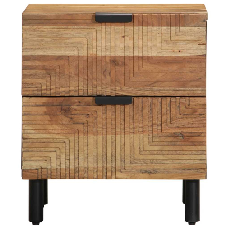 Nachttische 2 Stk. 40x33x46 cm Massivholz Akazie