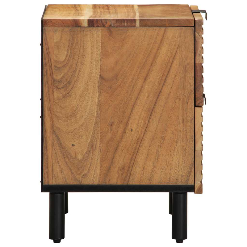 Nachttische 2 Stk. 40x33x46 cm Massivholz Akazie