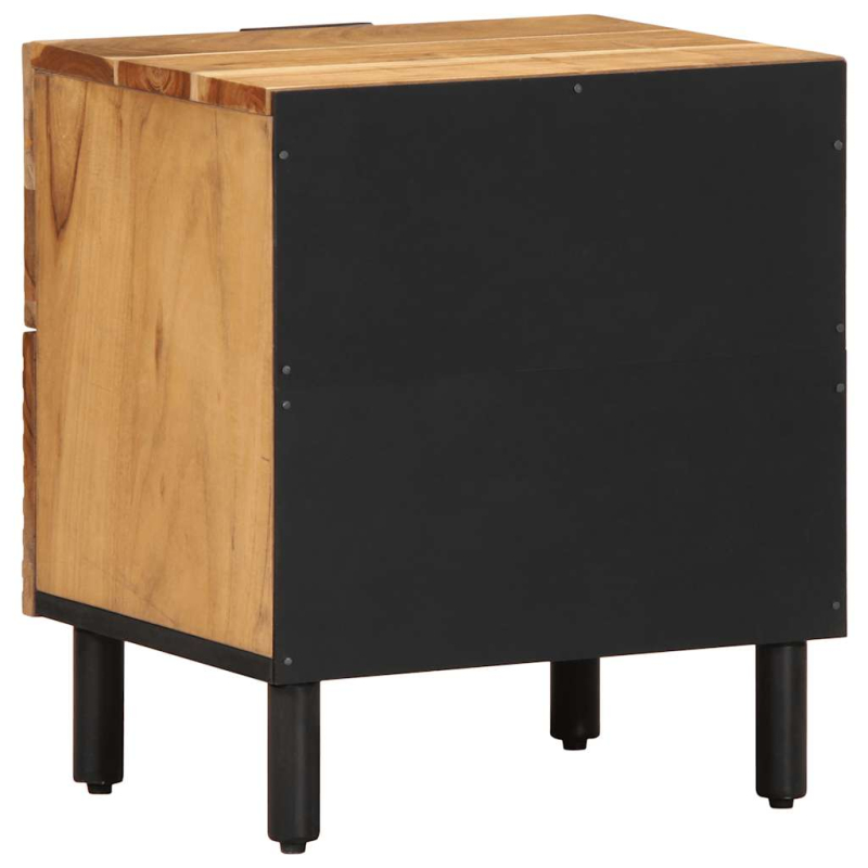 Nachttische 2 Stk. 40x33x46 cm Massivholz Akazie