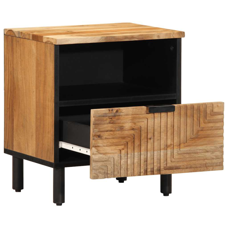 Nachttische 2 Stk. 40x33x46 cm Massivholz Akazie