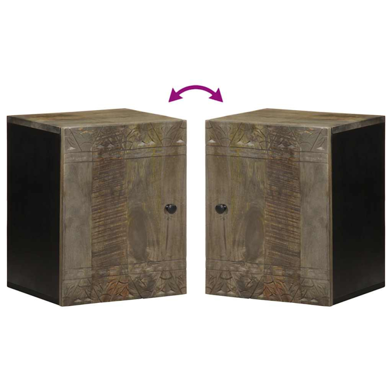 Bad-Wandschrank 38x33x48 cm Massivholz Mango