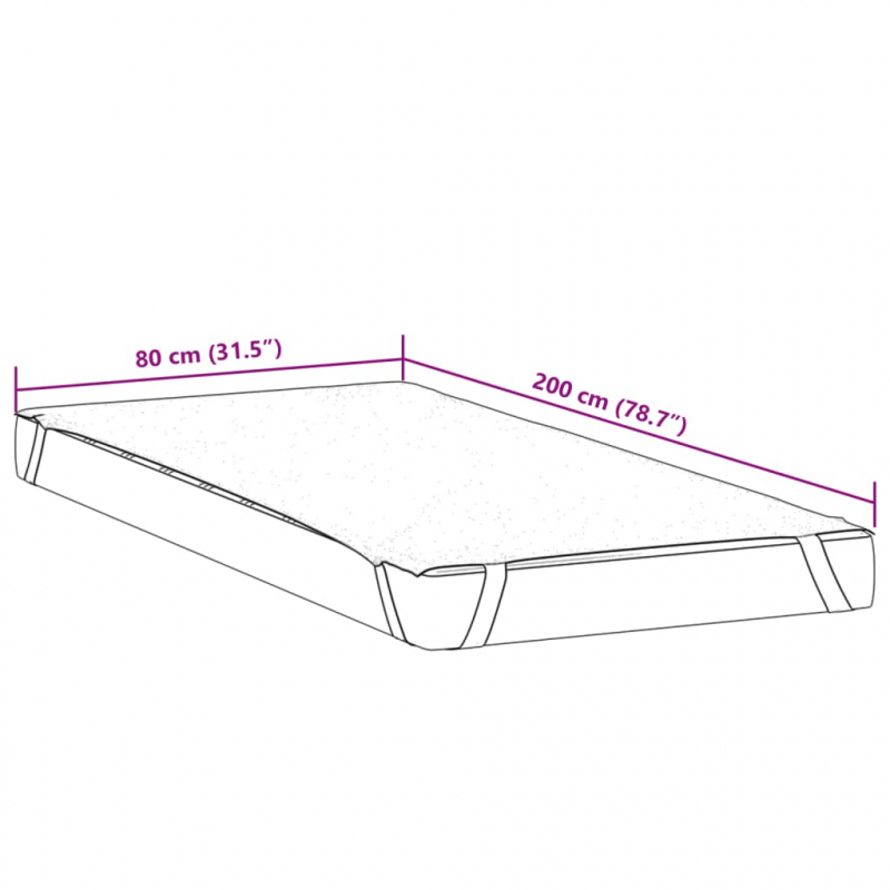 Matratzenschoner Weiß 80x200 cm Wasserdicht