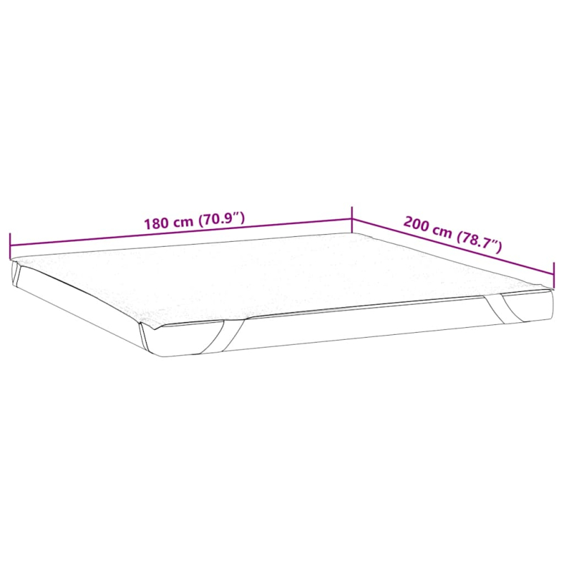 Matratzenschoner Weiß 180x200 cm Wasserdicht