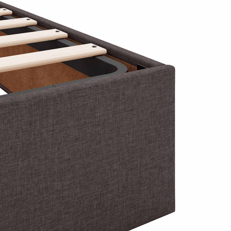 Ottoman-Bett mit Matratze Dunkelbraun 140x200 cm Stoff