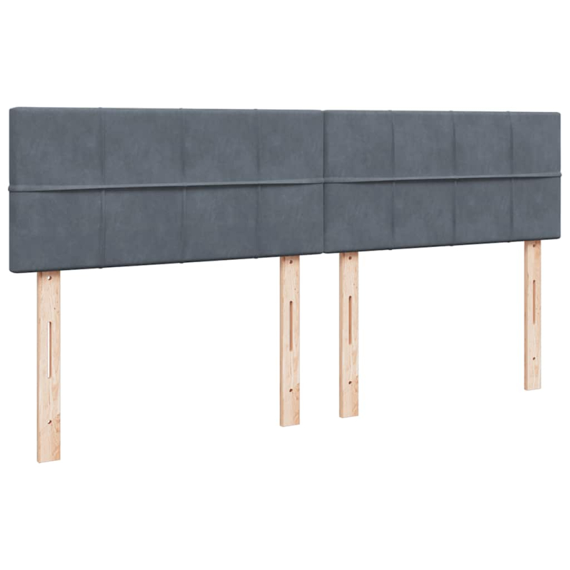 Ottoman-Bett mit Matratze Dunkelgrau 160x200 cm Samt