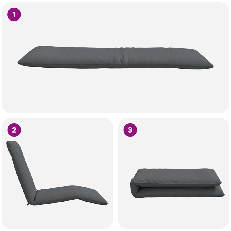 Sonnenliege Klappbar Anthrazit 175x54x8,5 cm Oxford-Gewebe