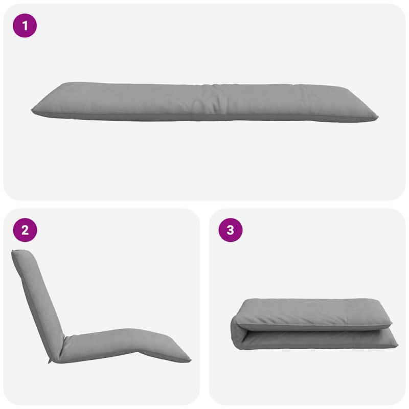 Sonnenliege Klappbar Grau 175x54x8,5 cm Oxford-Gewebe
