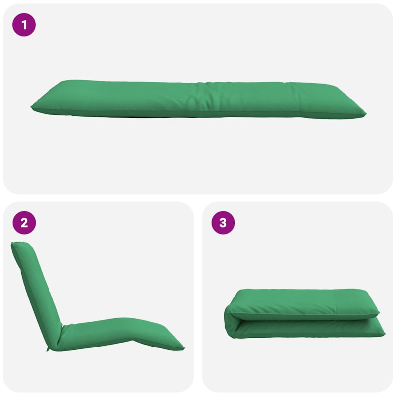 Sonnenliege Klappbar Grün 175x54x8,5 cm Oxford-Gewebe