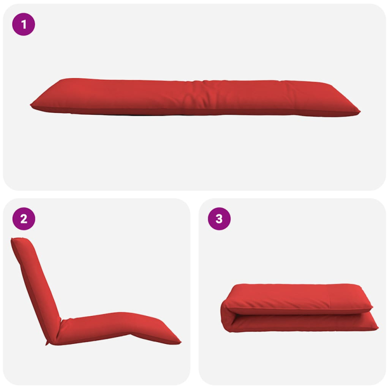 Sonnenliege Klappbar Rot 175x54x8,5 cm Oxford-Gewebe