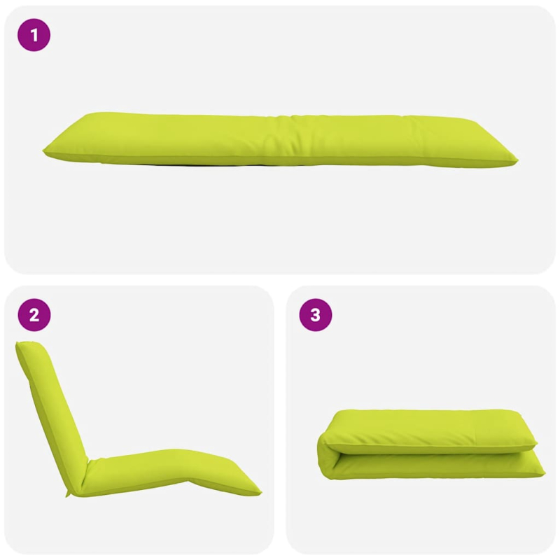 Sonnenliege Klappbar Knallgrün 175x54x8,5 cm Oxford-Gewebe