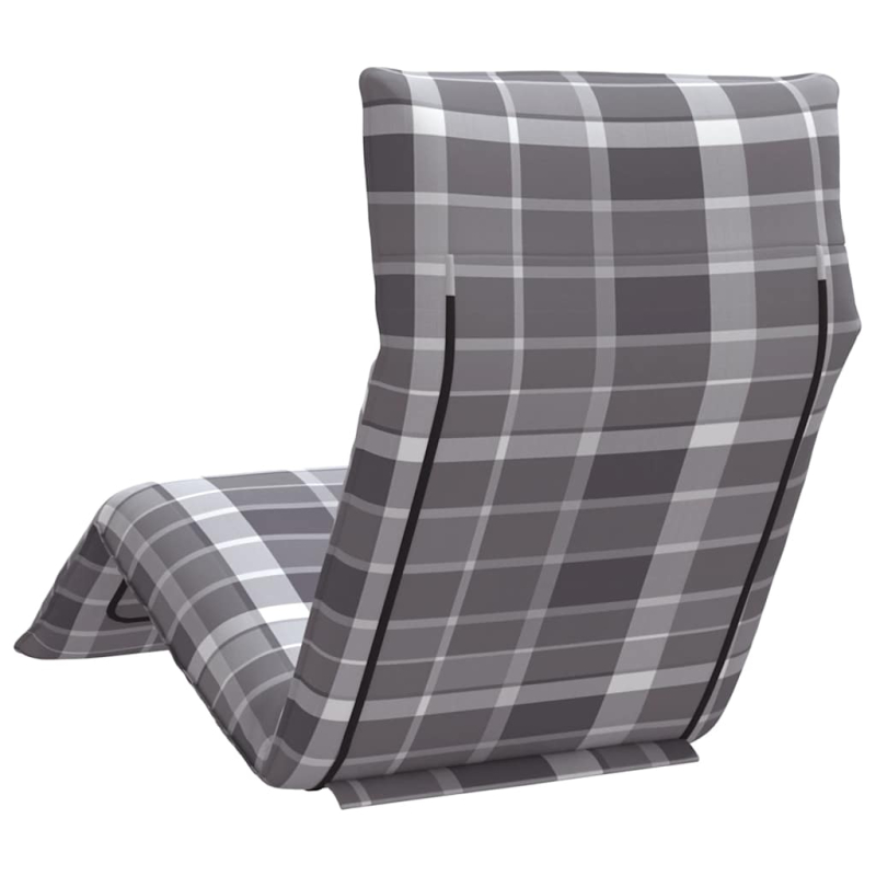 Sonnenliege Klappbar Grau Karomuster 175x54x8,5cm Oxford-Gewebe