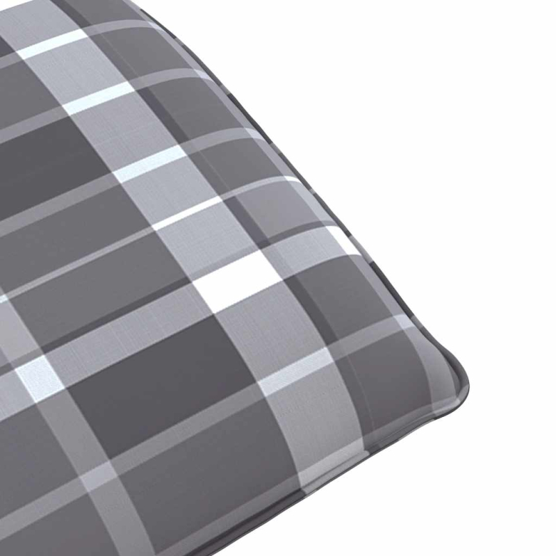 Sonnenliege Klappbar Grau Karomuster 175x54x8,5cm Oxford-Gewebe