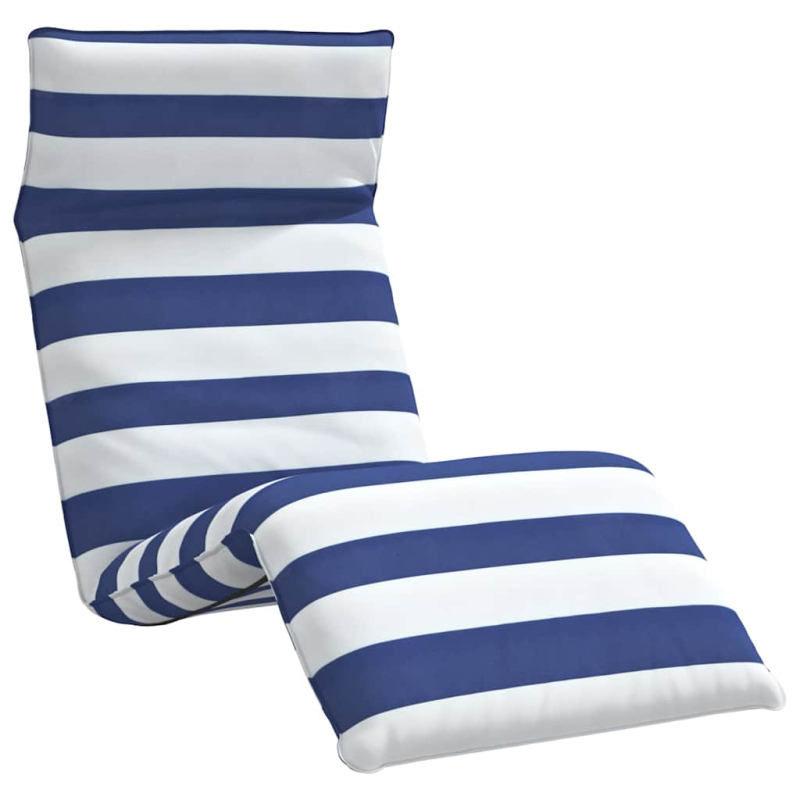 Sonnenliege Klappbar Blau und Weiß 175x54x8,5 cm Oxford-Gewebe