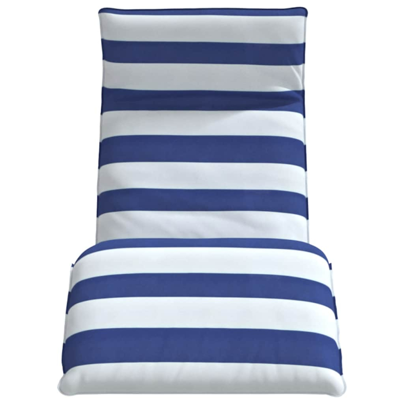 Sonnenliege Klappbar Blau und Weiß 175x54x8,5 cm Oxford-Gewebe