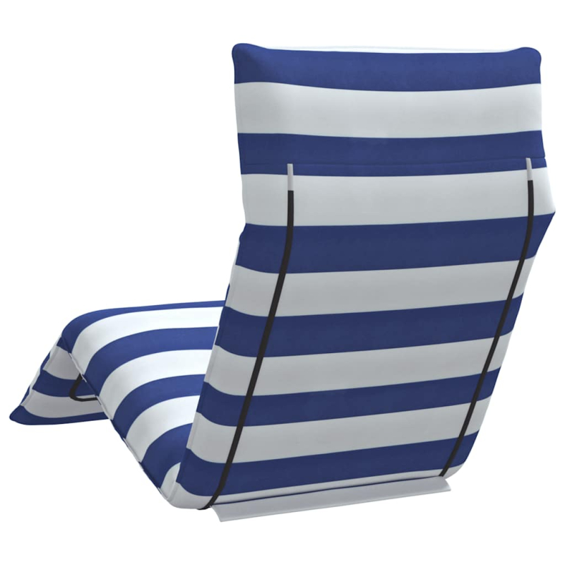 Sonnenliege Klappbar Blau und Weiß 175x54x8,5 cm Oxford-Gewebe