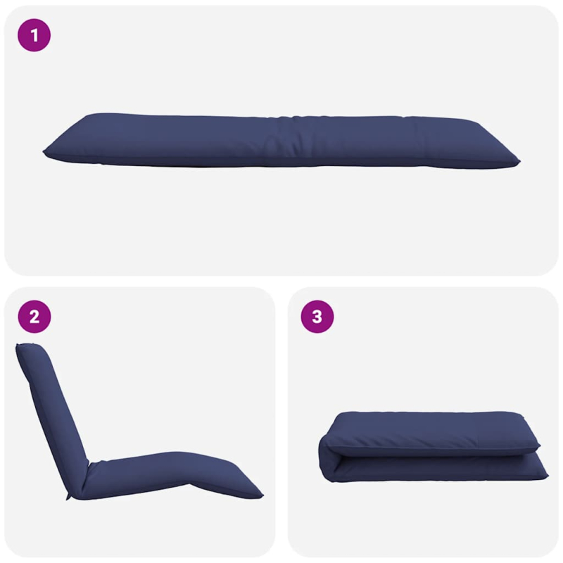 Sonnenliege Klappbar Marineblau 175x54x8,5 cm Oxford-Gewebe