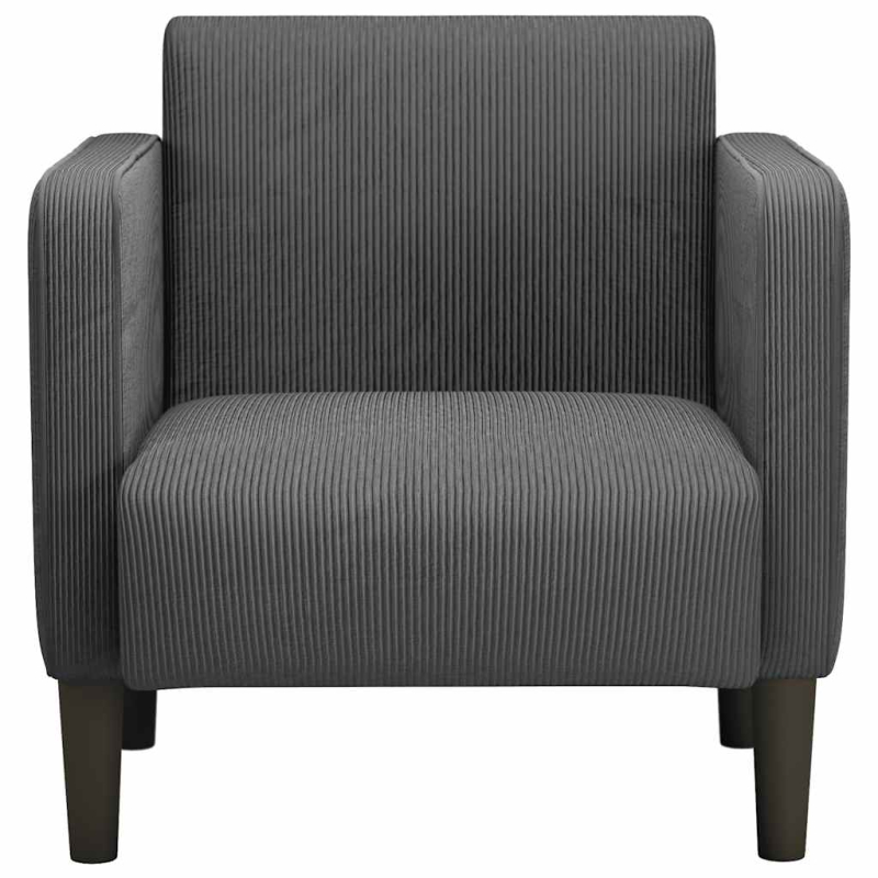 Sessel mit Armlehnen Dunkelgrau 54 cm Cordstoff