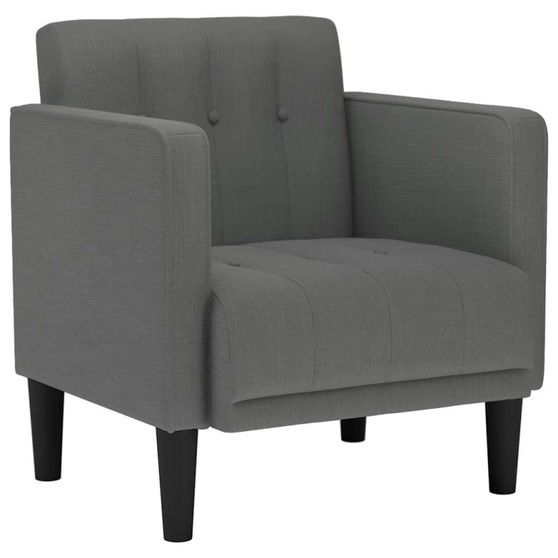 Sessel mit Armlehnen Dunkelgrau 53 cm Stoff