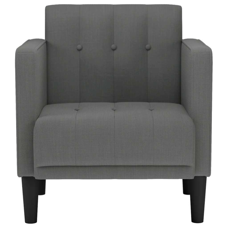 Sessel mit Armlehnen Dunkelgrau 53 cm Stoff