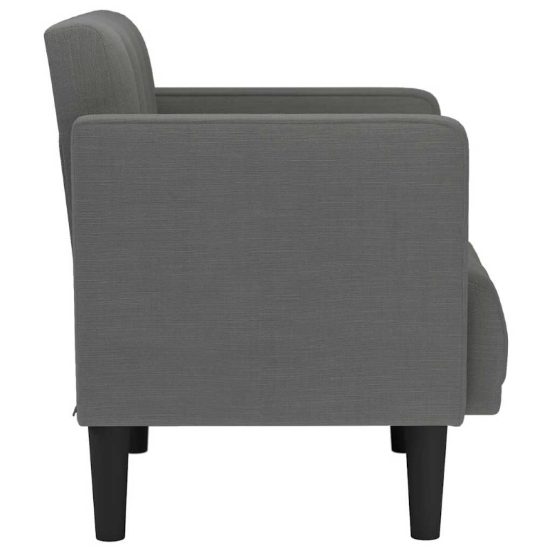 Sessel mit Armlehnen Dunkelgrau 53 cm Stoff