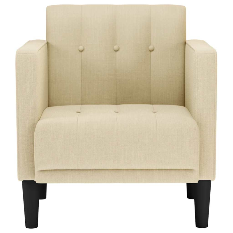 Sessel mit Armlehnen Creme 53 cm Stoff