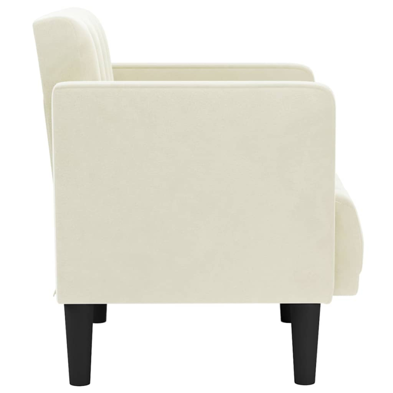 Sessel mit Armlehnen Creme 53 cm Samt