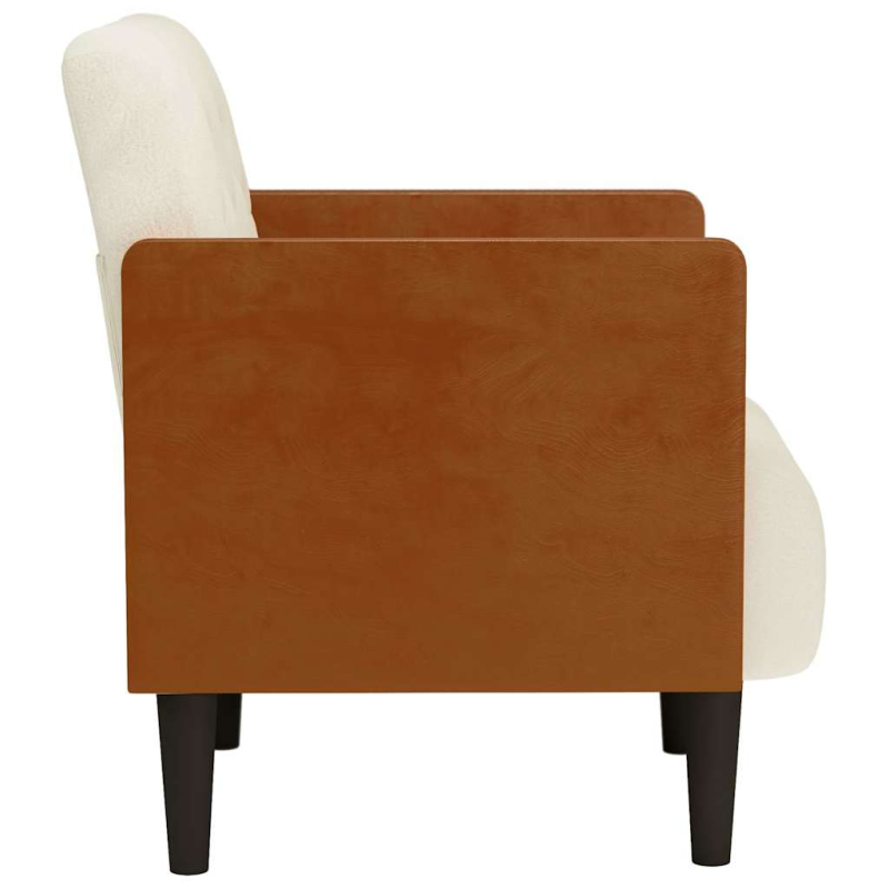 Sessel mit Armlehnen Creme 55 cm Samt
