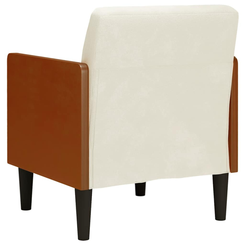 Sessel mit Armlehnen Creme 55 cm Samt