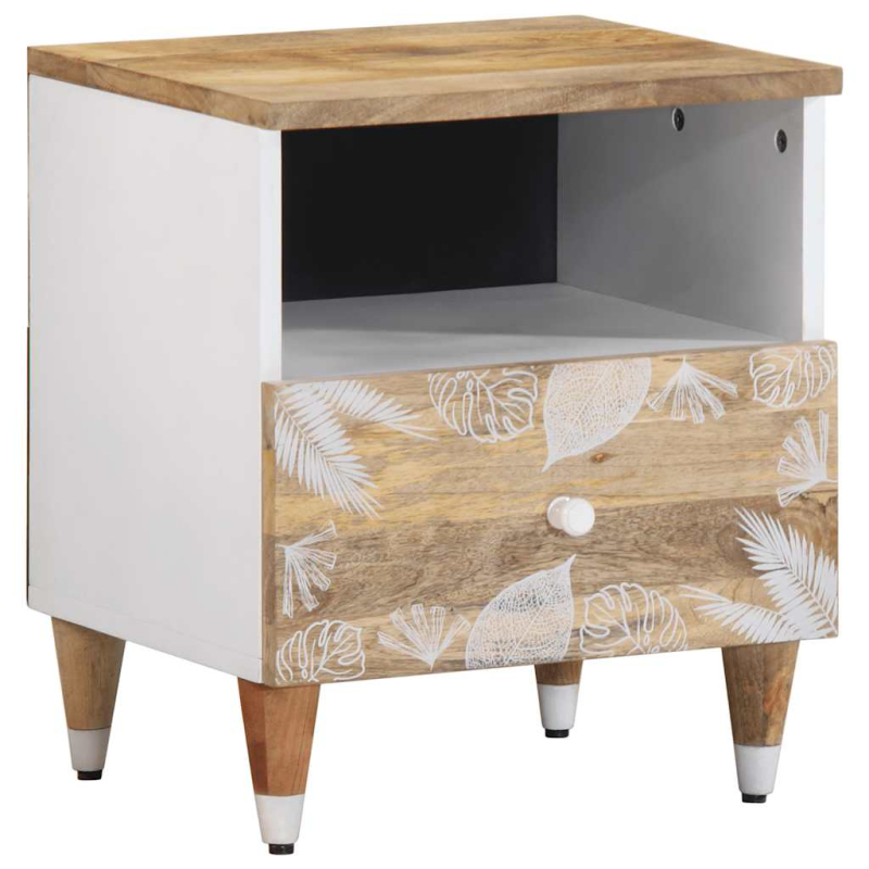 Nachttische 2 Stk. 40x33x46 cm Massivholz Mango