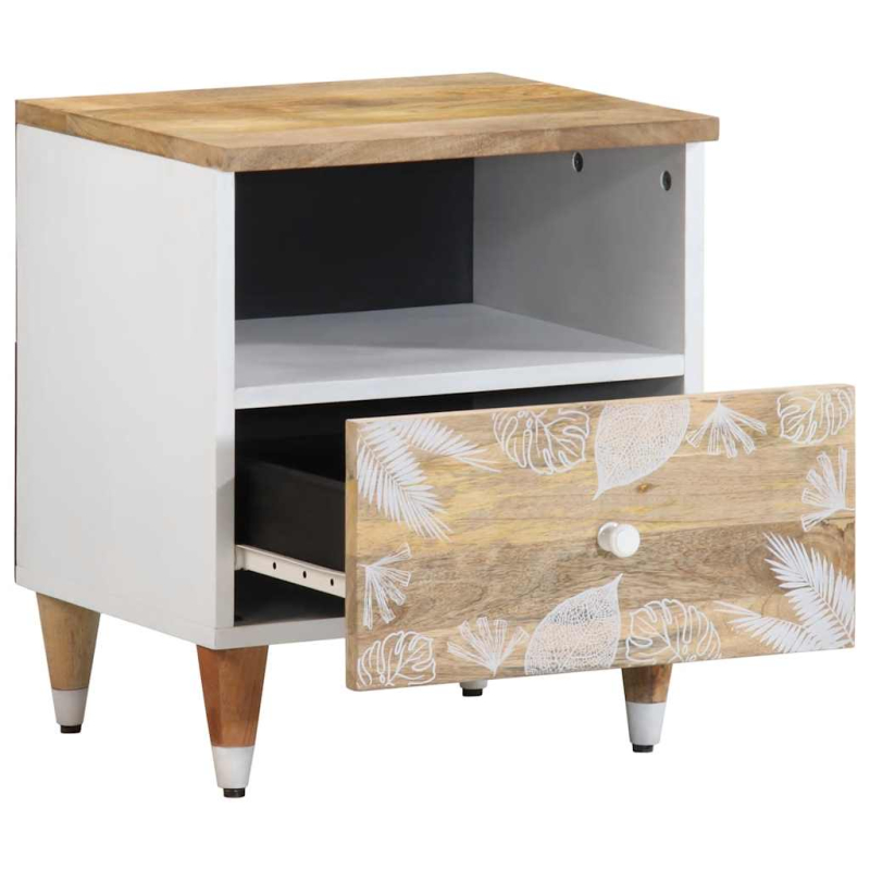 Nachttische 2 Stk. 40x33x46 cm Massivholz Mango