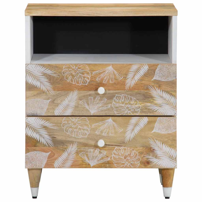 Nachttisch 50x33x60 cm Massivholz Mango