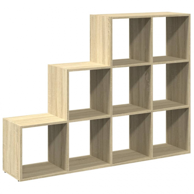 Raumteiler-Bücherregal 3 Stufen Sonoma-Eiche 137,5x29x103,5 cm
