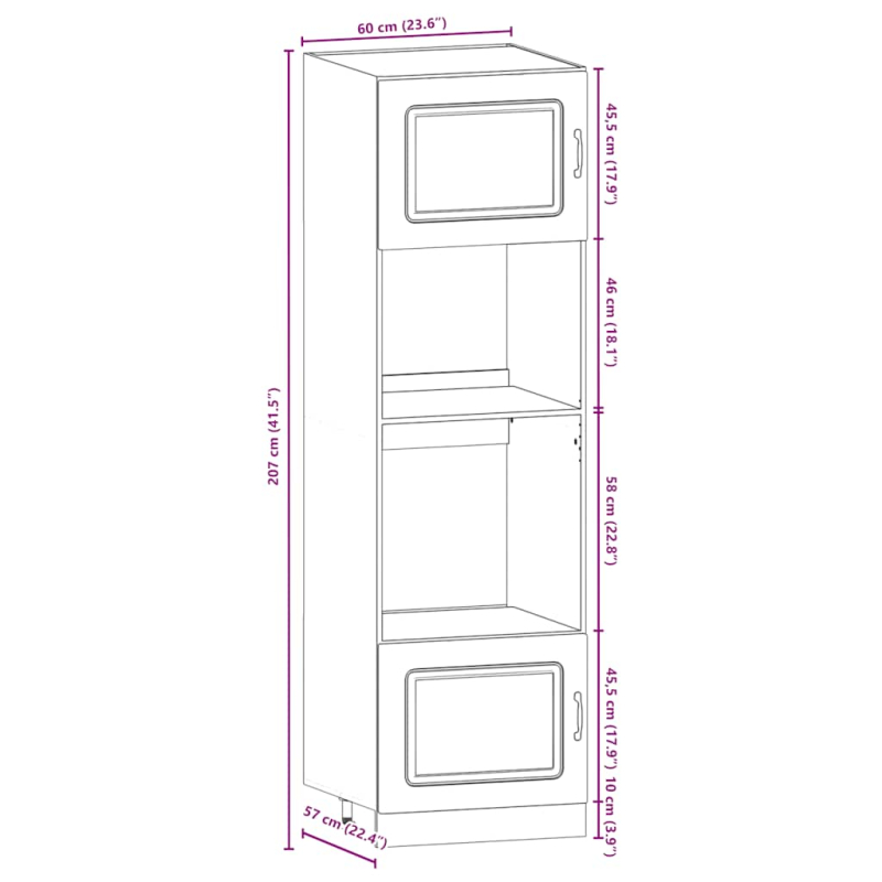 7-tlg. Küchenschrank-Set Kalmar Räuchereiche Holzwerkstoff