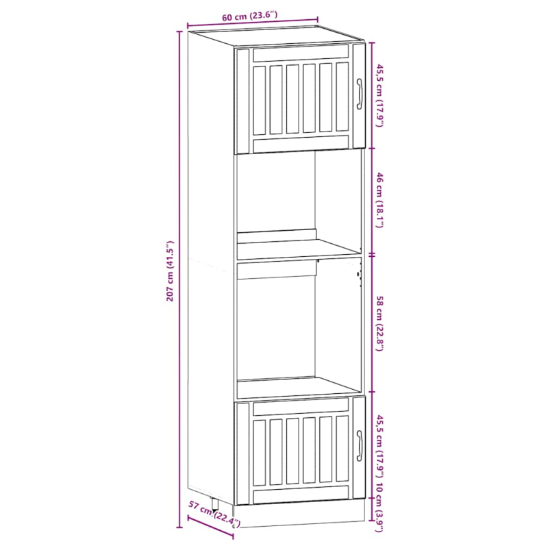 7-tlg. Küchenschrank-Set Kalmar Artisan-Eiche Holzwerkstoff
